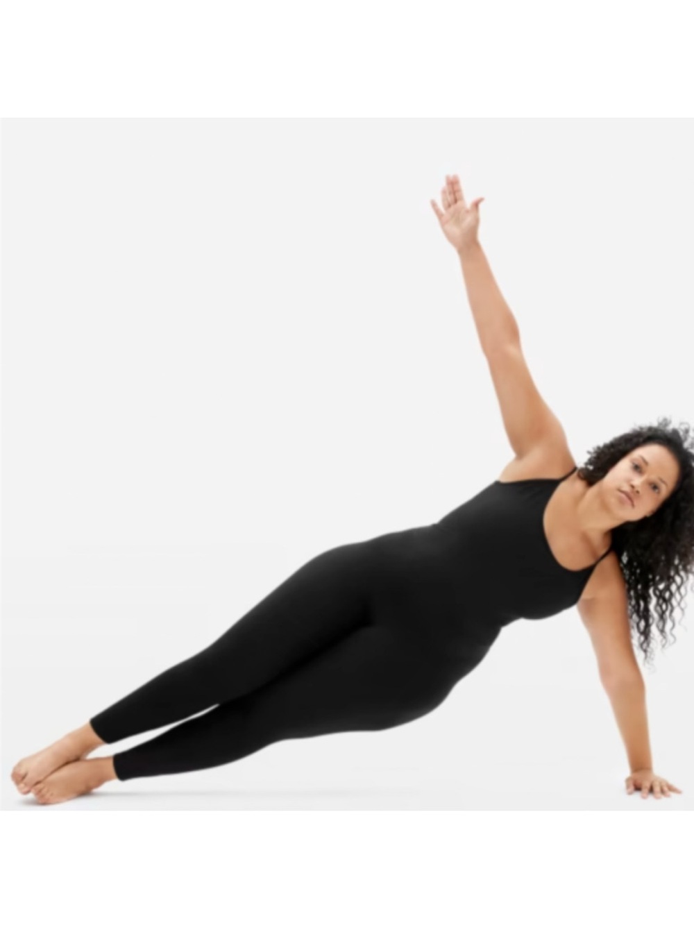 Everlane Womens The Perform Unitard Small Black Full Length Tank xs jumpsuit